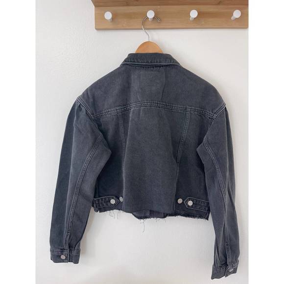 NEW PAIGE denim blythe jacket in black - Picture 5 of 5